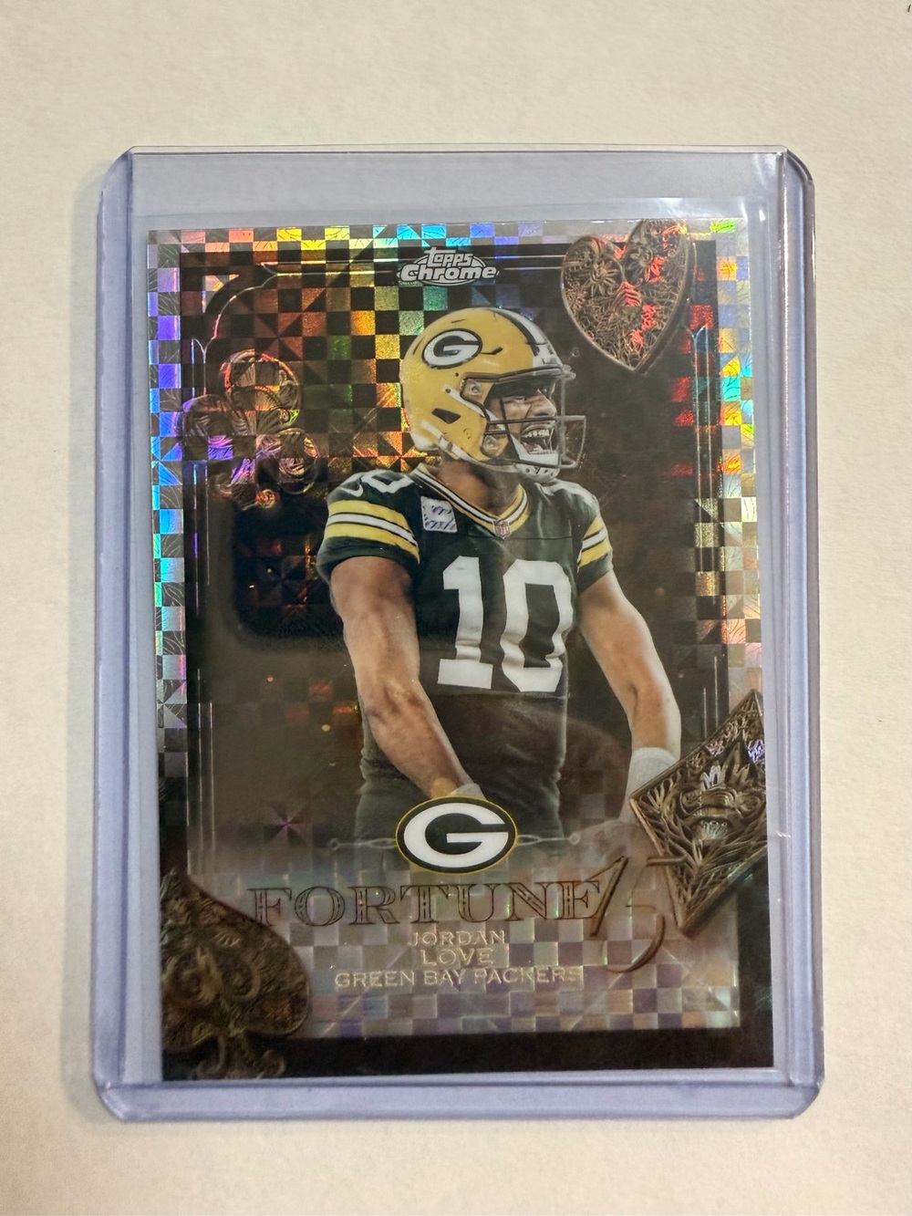 F15-17 Jordan Love 2025 Topps Chrome - Fortune 15 - X Fractor